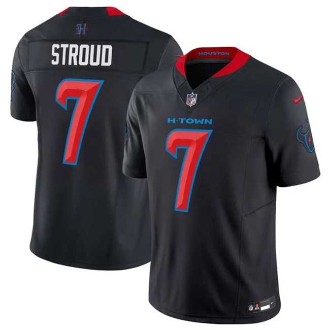 Mens Houston Texans #7 C.J. Stroud Navy 2024 2nd Alternate F.U.S.E Vapor Football Stitched Jersey Dzhi